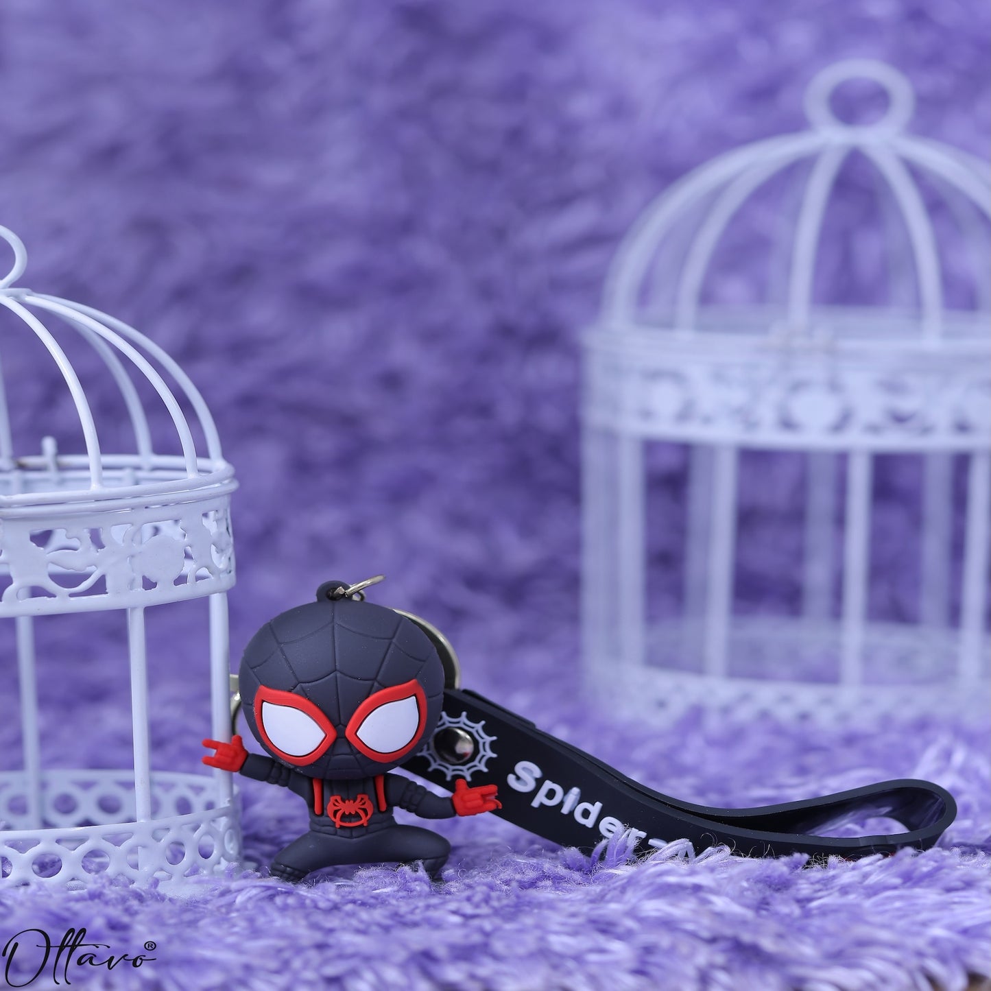 Ottavo Cute Cartoon 3D Silicone High -Quality PVC Material Keychain, Suitable for Boys and Girls(Spiderman)