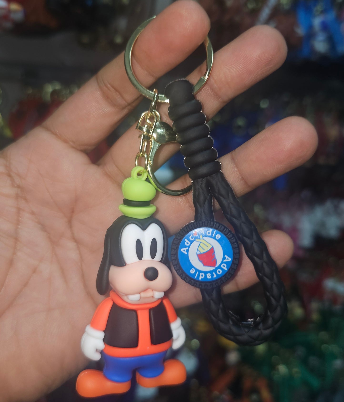 Ottavo Cute Cartoon 3D Silicone High -Quality PVC Material Keychain, Suitable for Boys and Girls(Spiderman Black Hoodi dori) (Gufi)