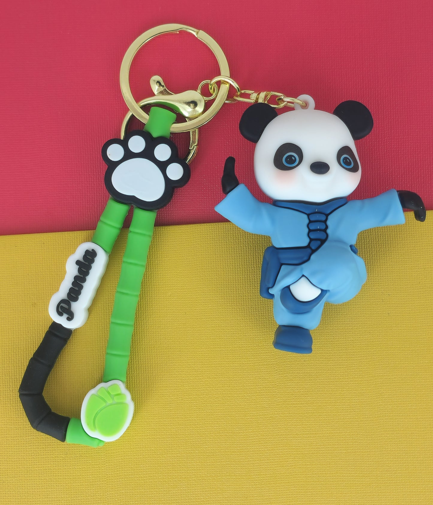 Ottavo Cute Cartoon 3D Silicone High -Quality PVC Material Keychain, Suitable for Boys and Girls(Spiderman Black Hoodi dori) (Kung Fu Panda 4)