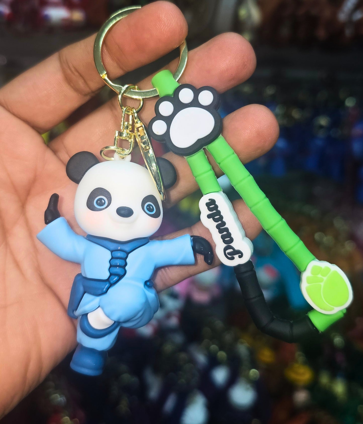 Ottavo Cute Cartoon 3D Silicone High -Quality PVC Material Keychain, Suitable for Boys and Girls(Spiderman Black Hoodi dori) (Kung Fu Panda 4)