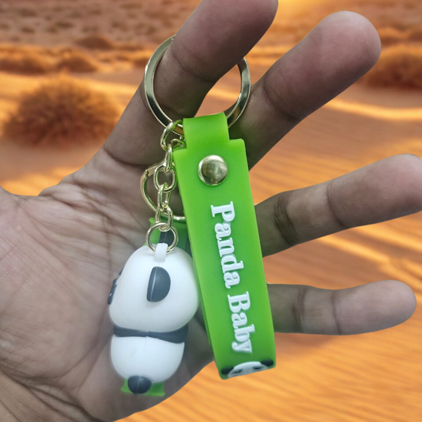 Ottavo Cute Cartoon 3D Silicone High -Quality PVC Material Keychain, Suitable for Boys and Girls(Baby Panda)