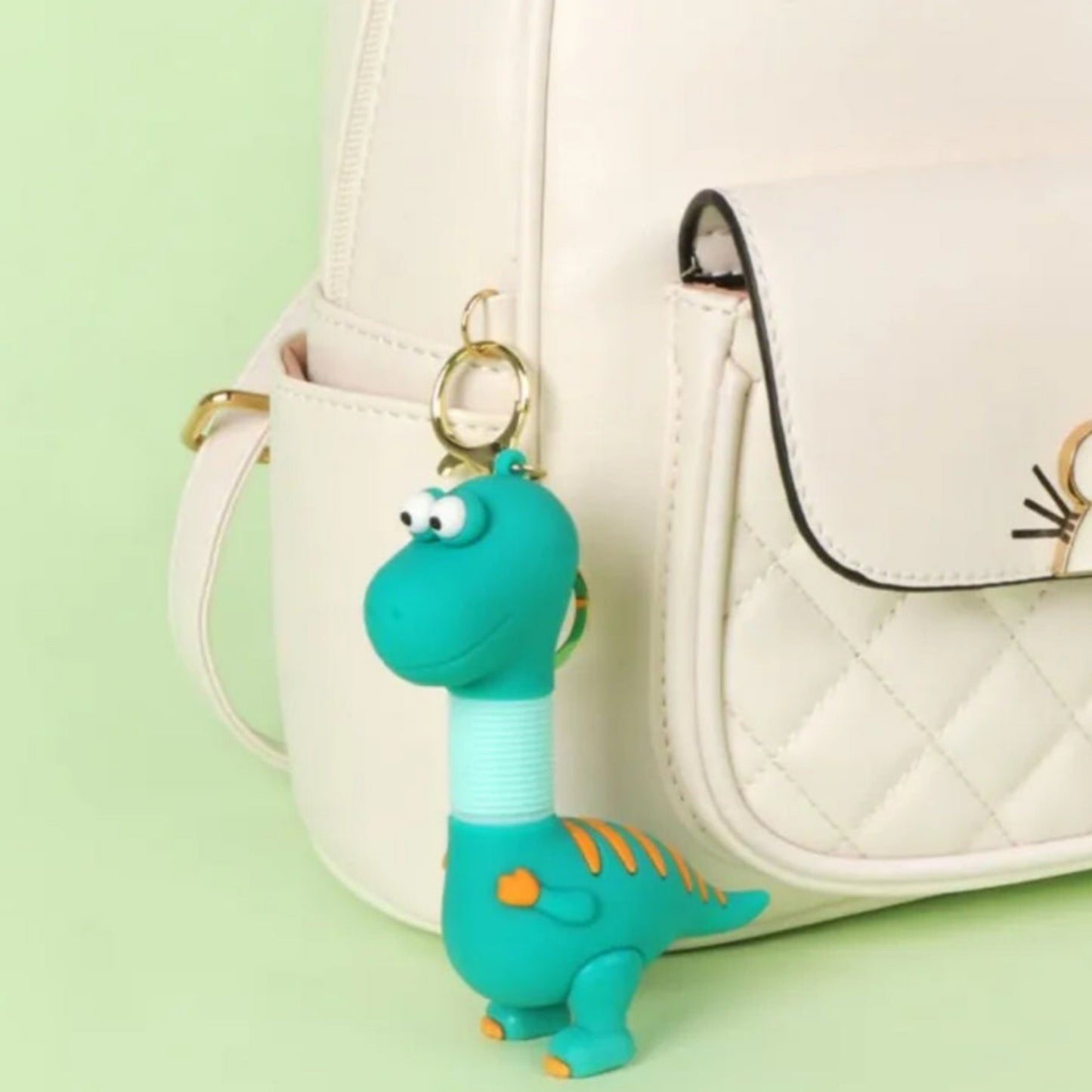 OTTAVO Expandable Neck Keychain |cartoon pull-out keychain| Super creative Cartoon toy, long neck Anime car keychain. (Lemon Green(Neck colour may Vary)