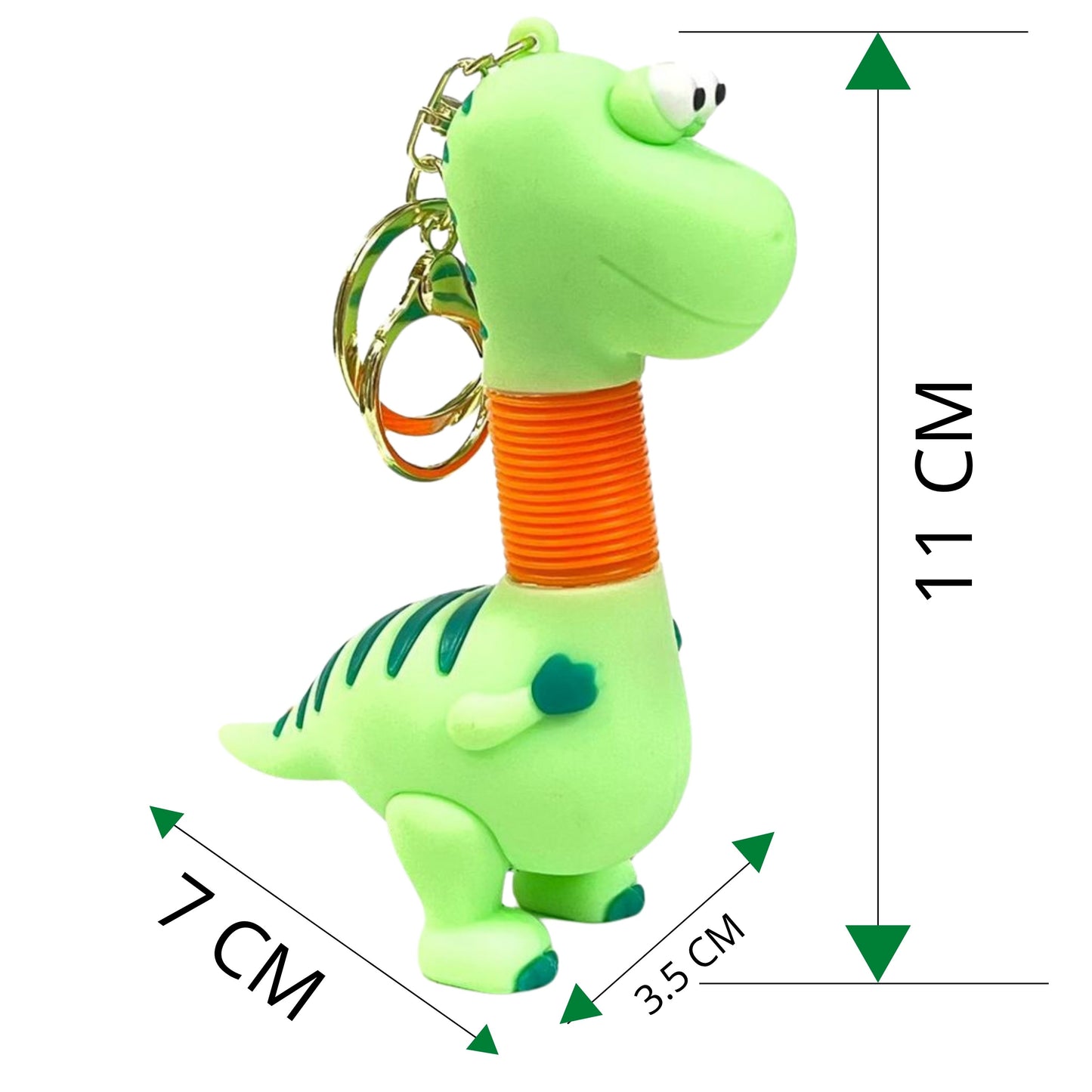 OTTAVO Expandable Neck Keychain |cartoon pull-out keychain| Super creative Cartoon toy, long neck Anime car keychain. (Lemon Green(Neck colour may Vary)