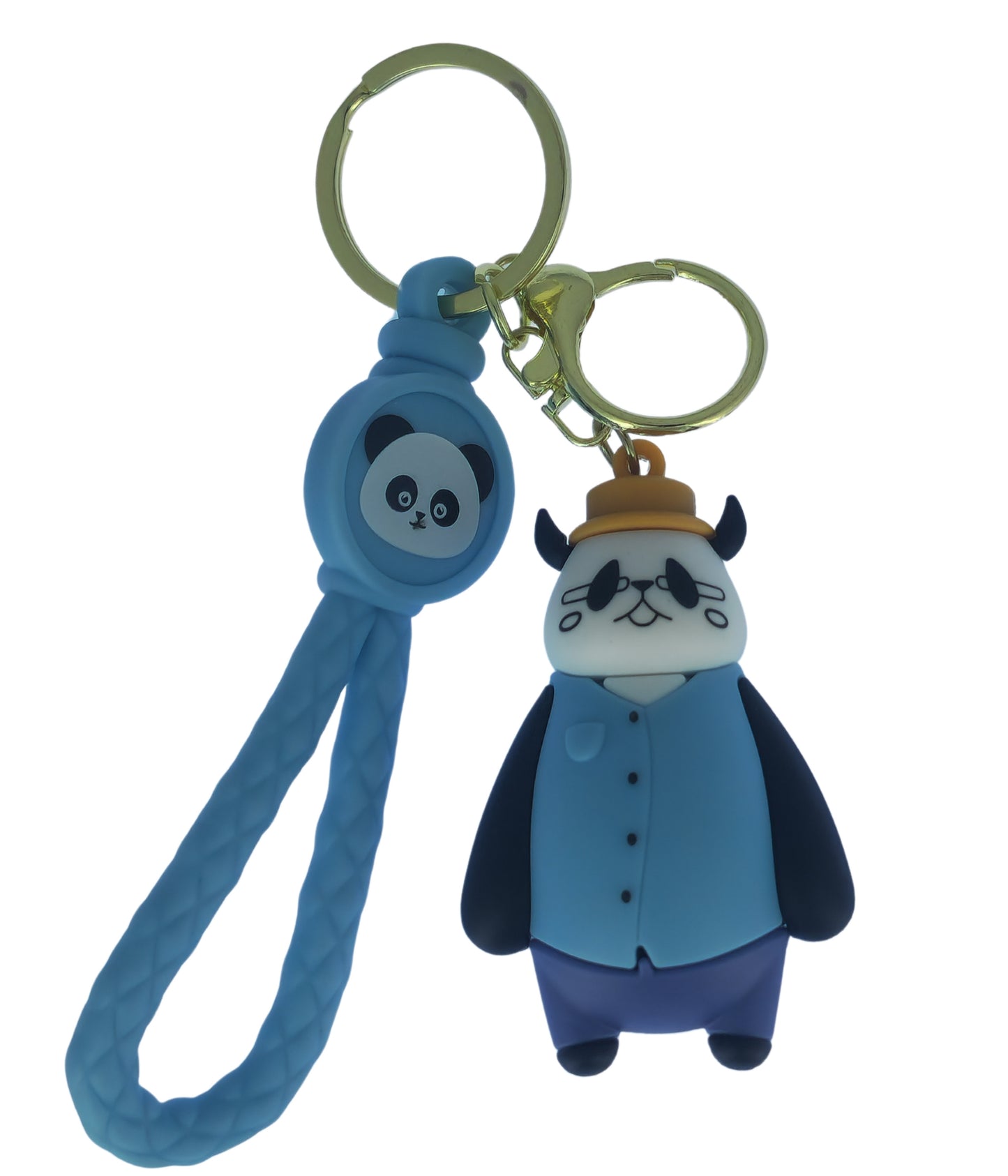 Ottavo Cute Cartoon 3D Silicone High -Quality PVC Material Keychain, Suitable for Boys and Girls(Spiderman Black Hoodi dori) (Panda in new Look)