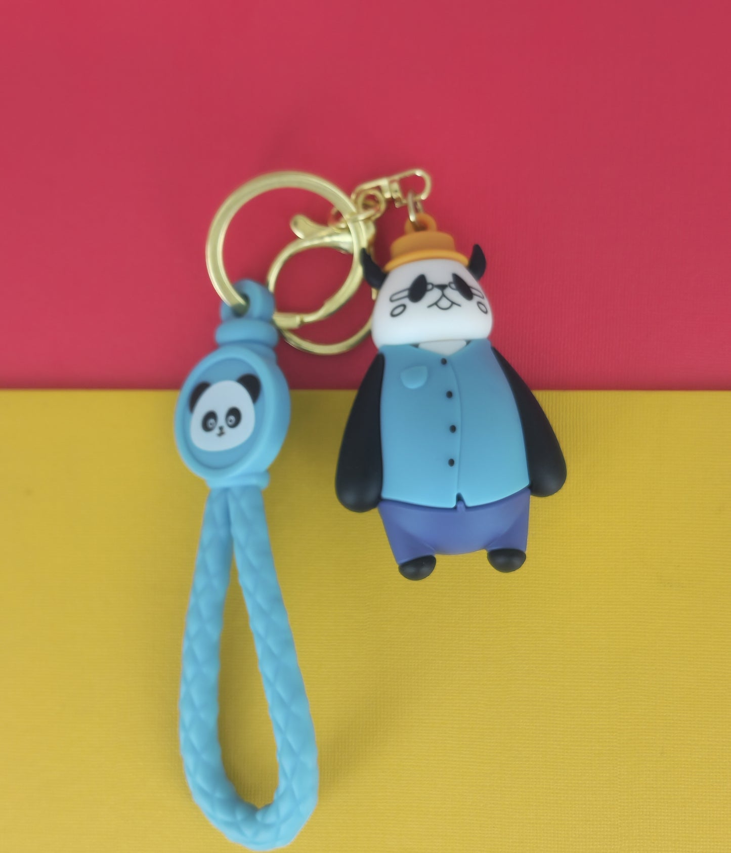 Ottavo Cute Cartoon 3D Silicone High -Quality PVC Material Keychain, Suitable for Boys and Girls(Spiderman Black Hoodi dori) (Panda in new Look)