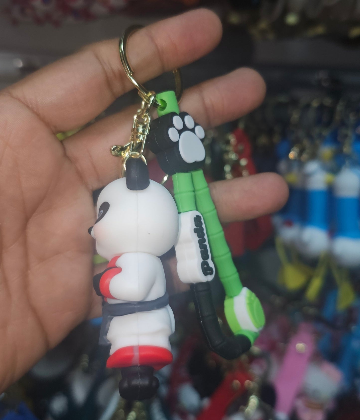 Ottavo Cute Cartoon 3D Silicone High -Quality PVC Material Keychain, Suitable for Boys and Girls(Spiderman Black Hoodi dori) (Kung Fu Panda 1)