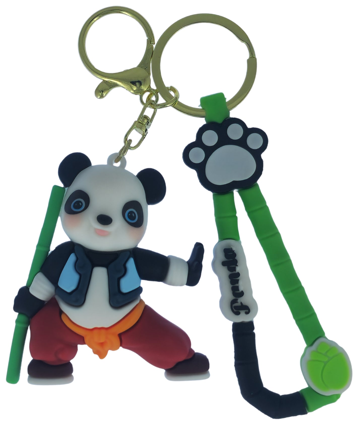 Ottavo Cute Cartoon 3D Silicone High -Quality PVC Material Keychain, Suitable for Boys and Girls(Spiderman Black Hoodi dori) (Kung Fu Panda 2)