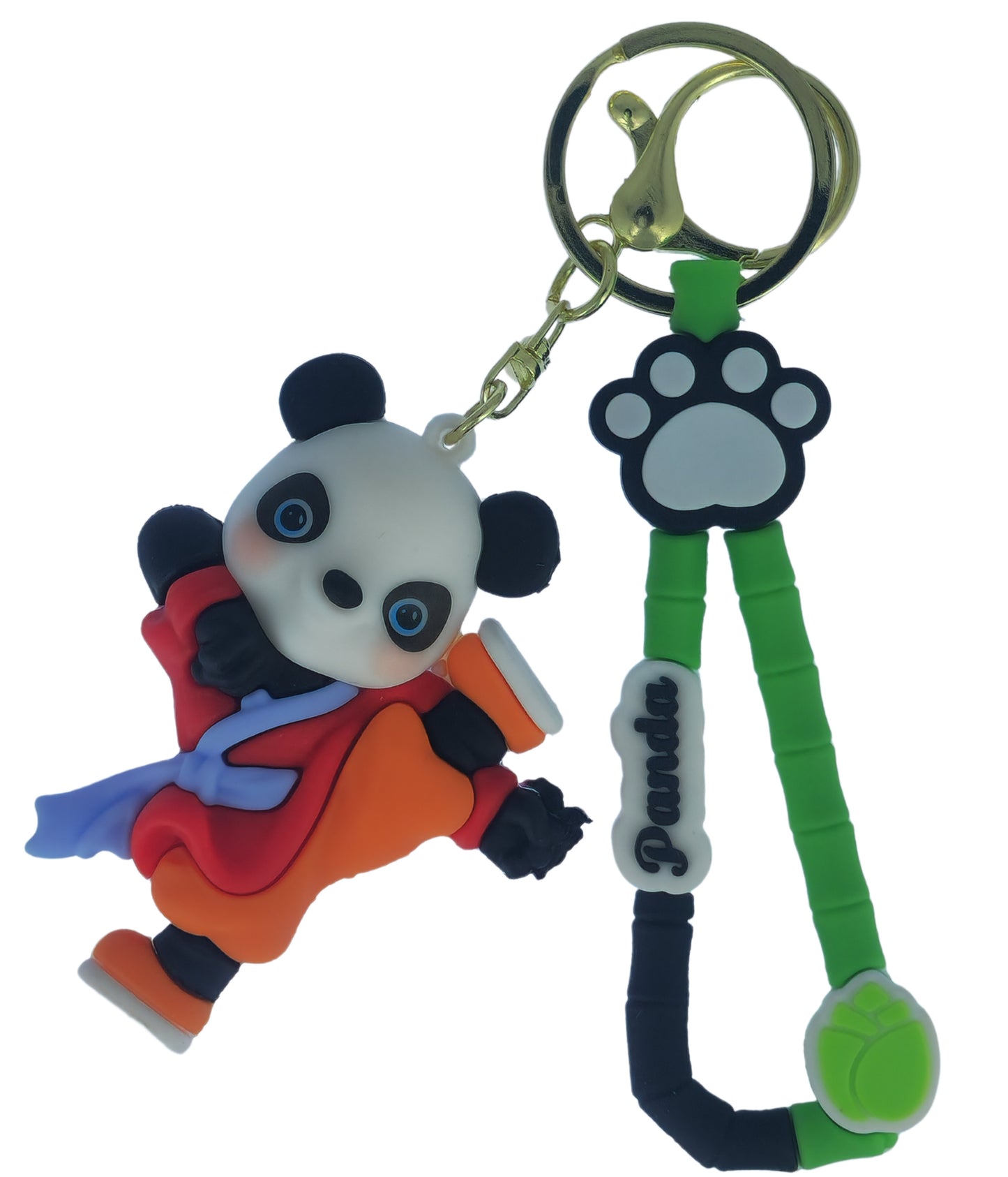 Ottavo Cute Cartoon 3D Silicone High -Quality PVC Material Keychain, Suitable for Boys and Girls(Spiderman Black Hoodi dori) (Kung Fu Panda 3)