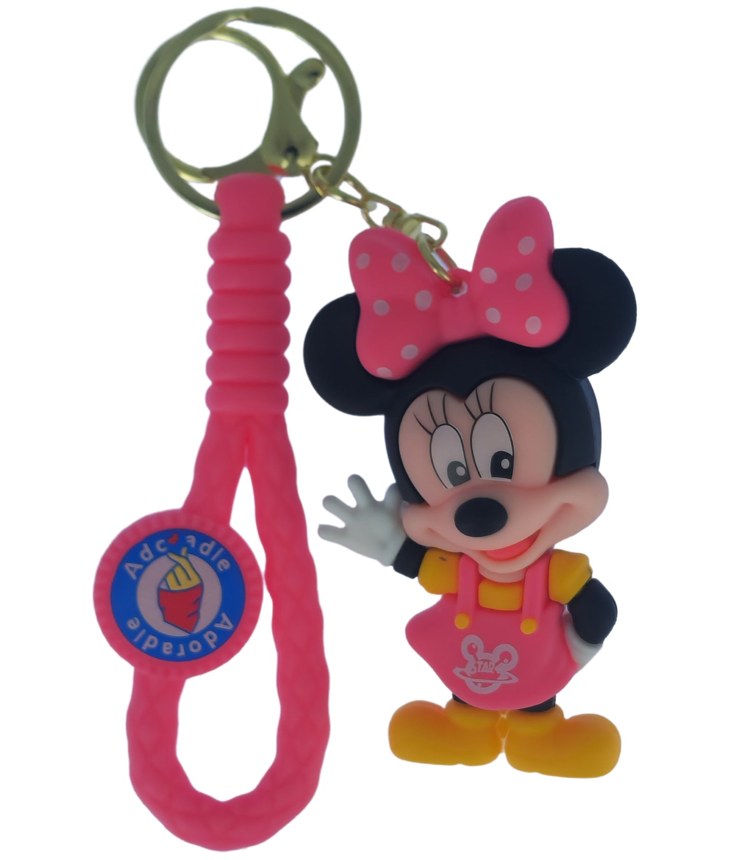 Ottavo Cute Cartoon 3D Silicone High -Quality PVC Material Keychain, Suitable for Boys and Girls(Spiderman Black Hoodi dori) (Minnie))