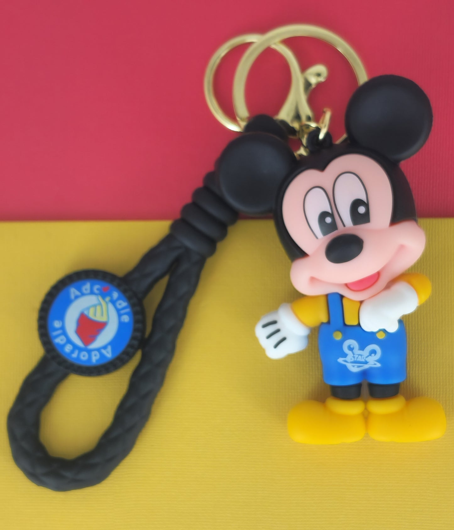 Ottavo Cute Cartoon 3D Silicone High -Quality PVC Material Keychain, Suitable for Boys and Girls(Spiderman Black Hoodi dori) (Mickey)