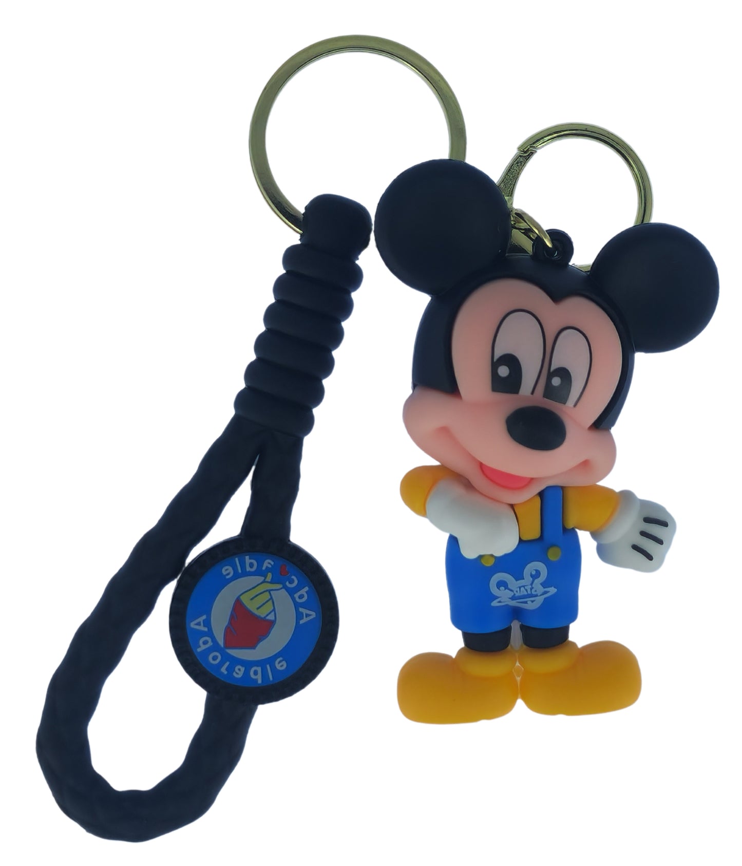 Ottavo Cute Cartoon 3D Silicone High -Quality PVC Material Keychain, Suitable for Boys and Girls(Spiderman Black Hoodi dori) (Mickey)