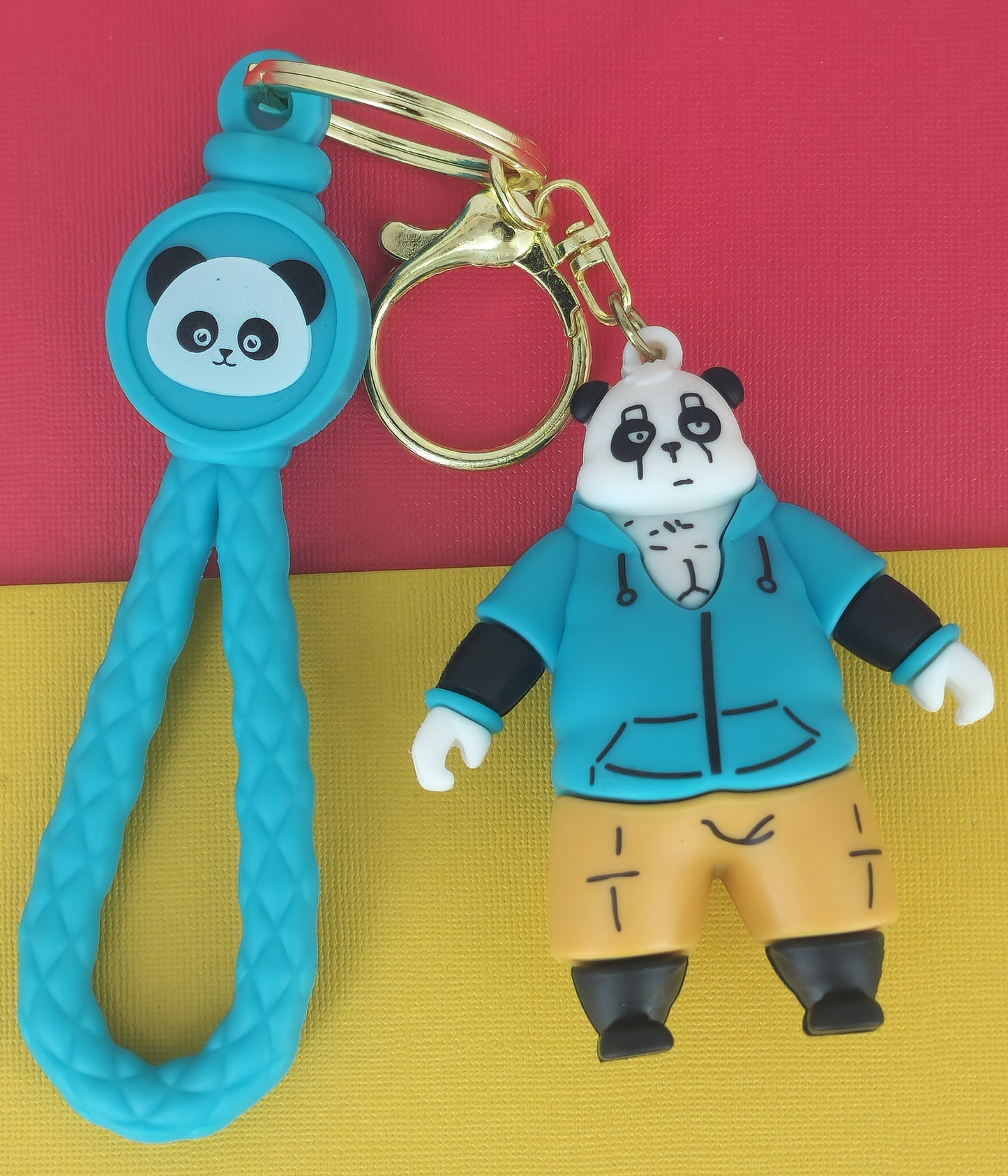 Ottavo Cute Cartoon 3D Silicone High -Quality PVC Material Keychain, Suitable for Boys and Girls(Spiderman Black Hoodi dori) (Panda in new Look 1)