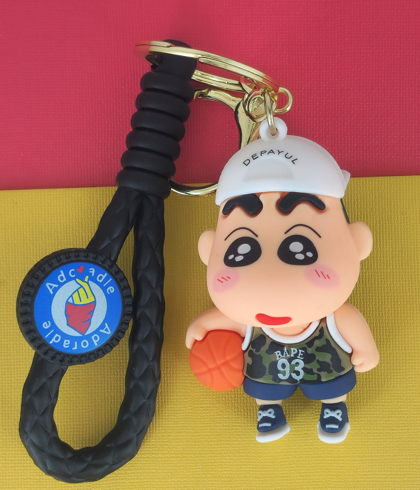 Ottavo Cute Cartoon 3D Silicone High -Quality PVC Material Keychain, Suitable for Boys and Girls(Spiderman Black Hoodi dori) (Sinchan Dori 2)
