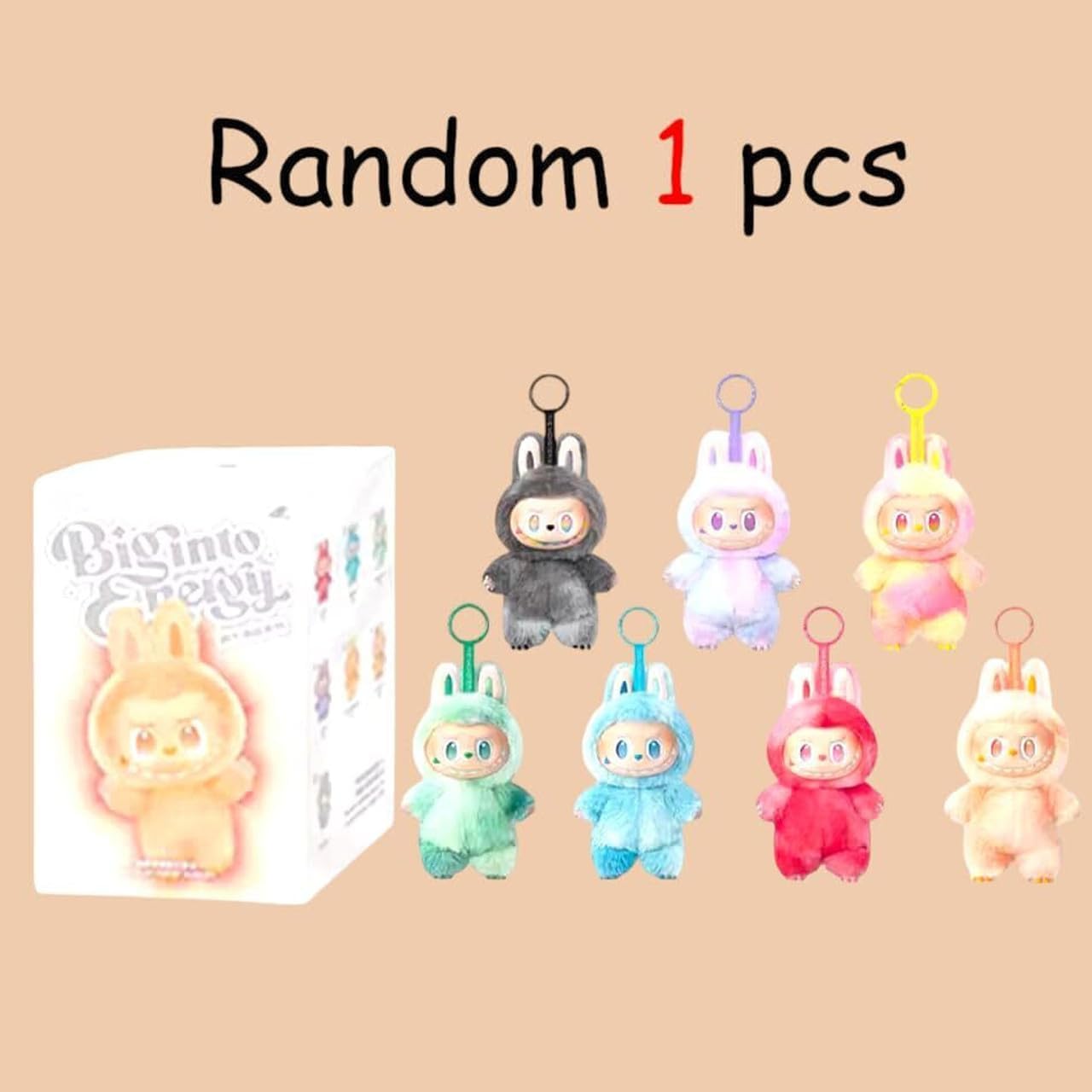 Ottavo Labubu Soft Doll | Monsters Big into Energy Series Blind Box | Cute Lobubu Surprise Keychain Collectible | Mystery Toy Figure for Kids, Girls | Boys | Home Decor, Bag Charm, Desk Ornament Gift