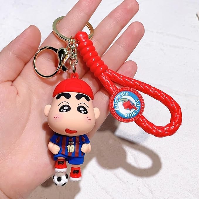 Ottavo Cute Cartoon 3D Silicone High -Quality PVC Material Keychain, Suitable for Boys and Girls(Sinchen with FB 10)