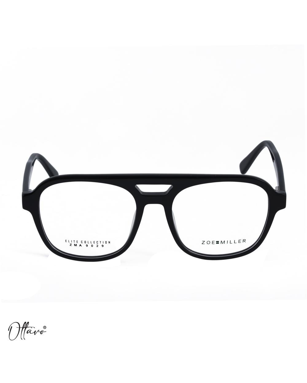 Zoe Miller-zero-power-blue-block-computer-glasses-anti-glare-lightweight-blocks-harmful-rays-100-uv-protected-for-men-and-women_ZMA9029_Black