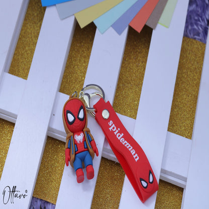 Ottavo Cute Cartoon 3D Silicone High -Quality PVC Material Keychain, Suitable for Boys and Girls(Spiderman-1)