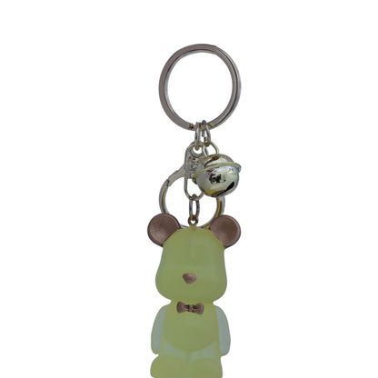 Ottavo Cute Cartoon 3D Silicone High -Quality PVC Material Keychain, Suitable for Boys and Girls(Transparent Teddy)