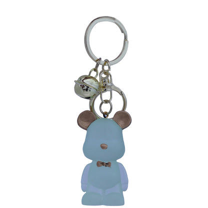 Ottavo Cute Cartoon 3D Silicone High -Quality PVC Material Keychain, Suitable for Boys and Girls(Transparent Teddy)