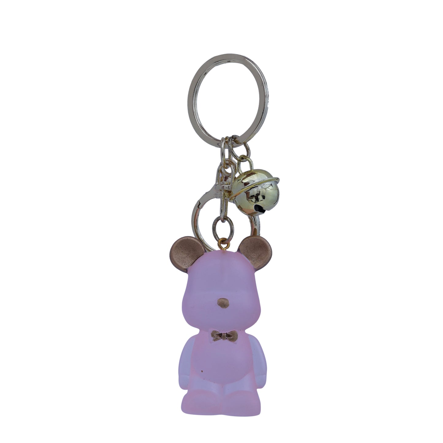 Ottavo Cute Cartoon 3D Silicone High -Quality PVC Material Keychain, Suitable for Boys and Girls(Transparent Teddy)