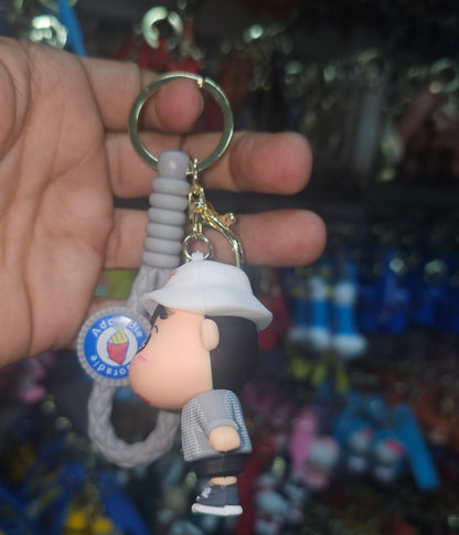 Ottavo Cute Cartoon 3D Silicone High -Quality PVC Material Keychain, Suitable for Boys and Girls(Spiderman Black Hoodi dori) (Sinchan Dori 1)