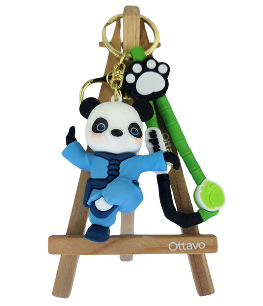 Ottavo Cute Cartoon 3D Silicone High -Quality PVC Material Keychain, Suitable for Boys and Girls(Spiderman Black Hoodi dori) (Kung Fu Panda 4)