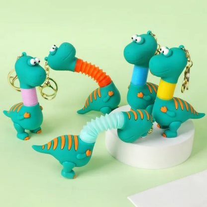 OTTAVO Expandable Neck Keychain |cartoon pull-out keychain| Super creative Cartoon toy, long neck Anime car keychain. (Lemon Green(Neck colour may Vary)