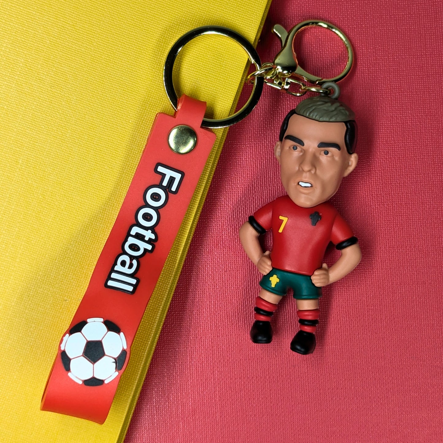 Ottavo Cute Cartoon 3D Silicone High -Quality PVC Material Keychain, Suitable for Boys and Girls(Ronaldo)