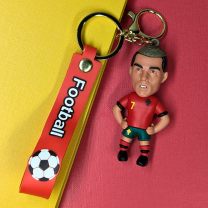 Ottavo Cute Cartoon 3D Silicone High -Quality PVC Material Keychain, Suitable for Boys and Girls(Ronaldo)