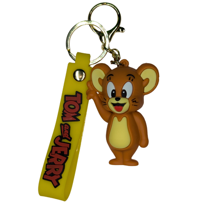 Ottavo Cute Cartoon 3D Silicone High -Quality PVC Material Keychain, Suitable for Boys and Girls(Jerry Standing)