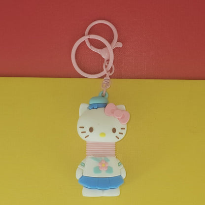 OTTAVO Expandable Neck Keychain |cartoon pull-out keychain| Super creative Cartoon toy, long neck Anime car keychain. (Hello Kitty Pink)