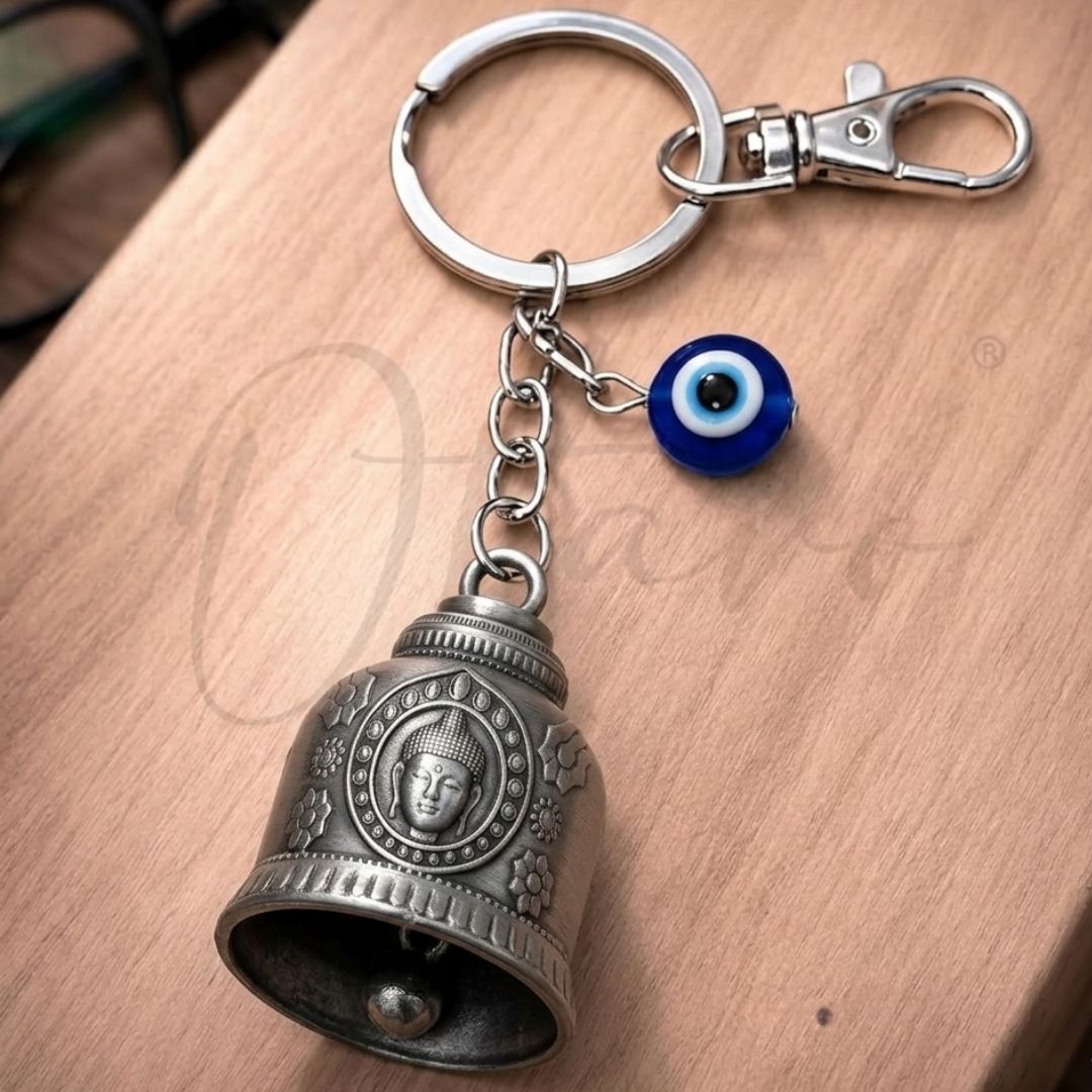 OTTAVO Guardian Bell for Motorcycle Buddhabell - Ride Safe Protection Charm (Unique Rakhi Gift for Biker Brother)