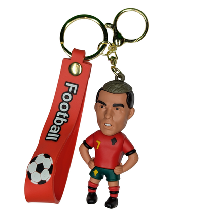 Ottavo Cute Cartoon 3D Silicone High -Quality PVC Material Keychain, Suitable for Boys and Girls(Ronaldo)