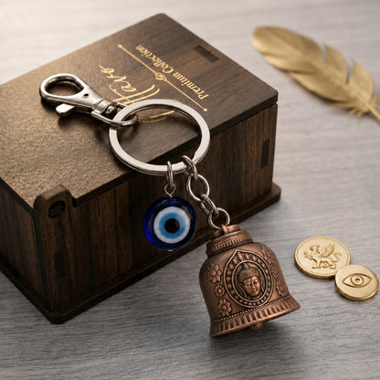OTTAVO Guardian Bell for Motorcycle Buddhabell - Ride Safe Protection Charm (Unique Rakhi Gift for Biker Brother)
