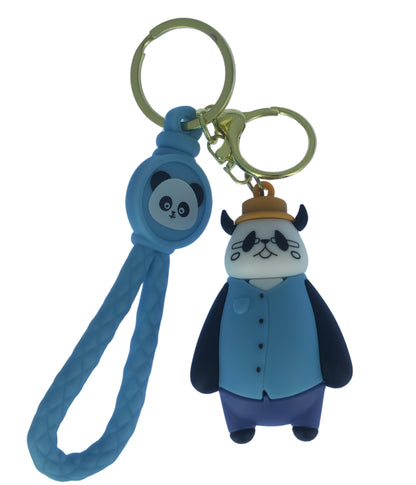 Ottavo Cute Cartoon 3D Silicone High -Quality PVC Material Keychain, Suitable for Boys and Girls(Spiderman Black Hoodi dori) (Panda in new Look)