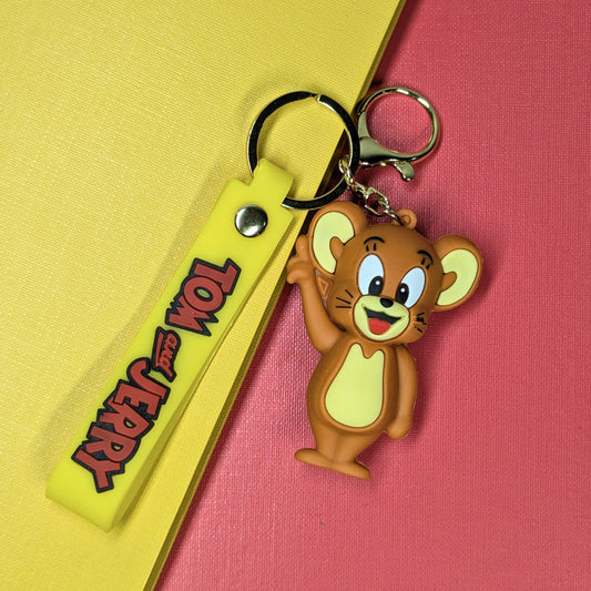 Ottavo Cute Cartoon 3D Silicone High -Quality PVC Material Keychain, Suitable for Boys and Girls(Jerry Standing)