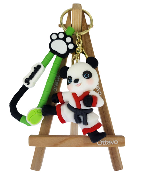Ottavo Cute Cartoon 3D Silicone High -Quality PVC Material Keychain, Suitable for Boys and Girls(Spiderman Black Hoodi dori) (Kung Fu Panda 1)