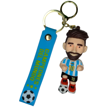 Ottavo Cute Cartoon 3D Silicone High -Quality PVC Material Keychain, Suitable for Boys and Girls(Messi)