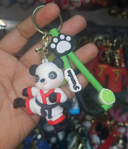 Ottavo Cute Cartoon 3D Silicone High -Quality PVC Material Keychain, Suitable for Boys and Girls(Spiderman Black Hoodi dori) (Kung Fu Panda 1)