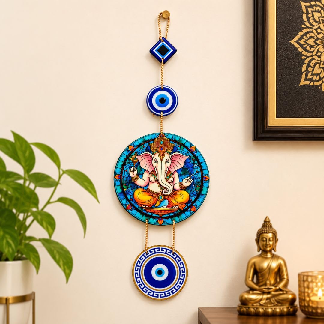 OTTAVO Designer Wooden Wall Hanging for Luck Properity for Home Decoration