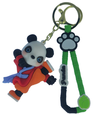 Ottavo Cute Cartoon 3D Silicone High -Quality PVC Material Keychain, Suitable for Boys and Girls(Spiderman Black Hoodi dori) (Kung Fu Panda 3)