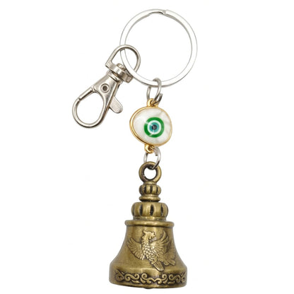 OTTAVO Guardian Bell Keychain with Evil Eye | Laser Engrave Wooden Gift Box