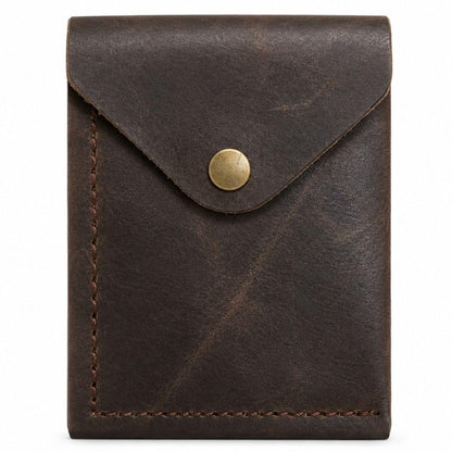 OTTAVO Full Grain Leather Vertical Slim Wallet for Men