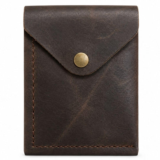 OTTAVO Full Grain Leather Vertical Slim Wallet for Men
