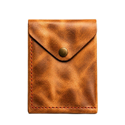 OTTAVO Full Grain Leather Vertical Slim Wallet for Men