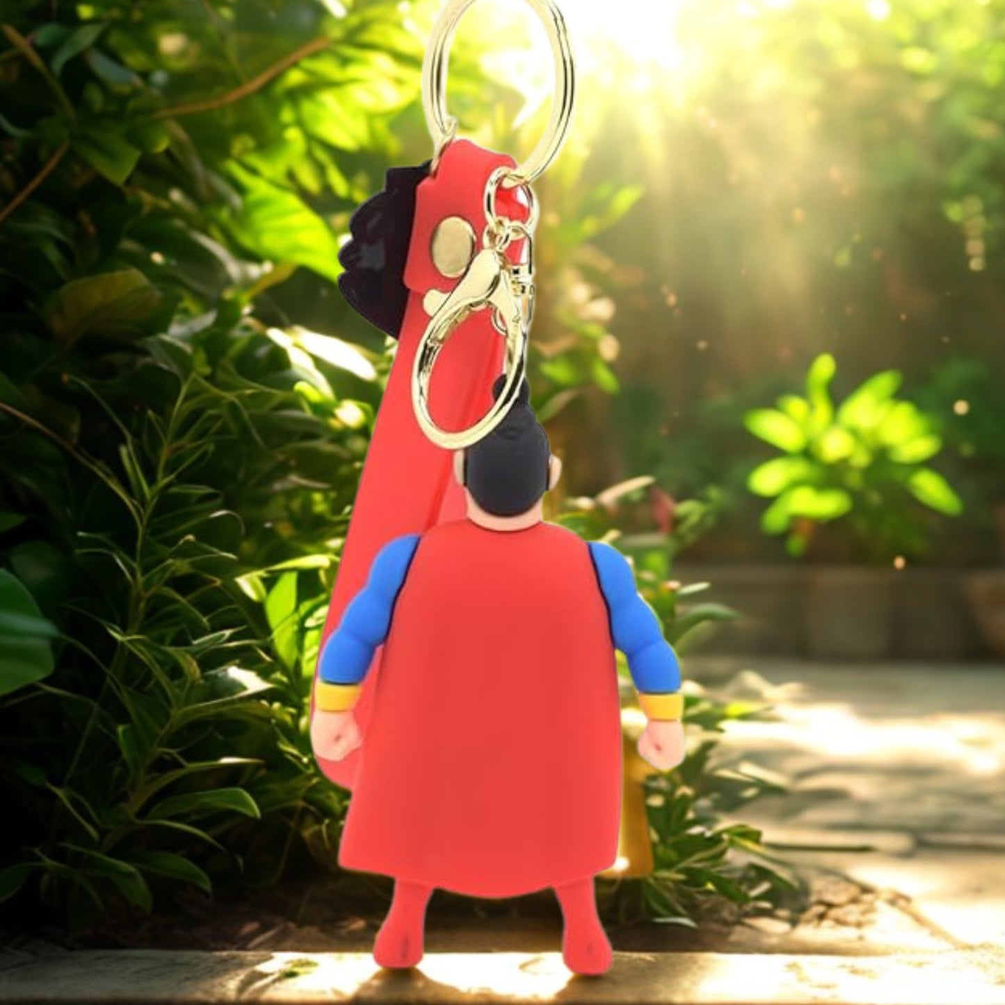 Ottavo Cute Cartoon 3D Silicone High -Quality PVC Material Keychain, Suitable for Boys and Girls(Superman)