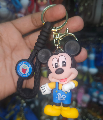 Ottavo Cute Cartoon 3D Silicone High -Quality PVC Material Keychain, Suitable for Boys and Girls(Spiderman Black Hoodi dori) (Mickey)