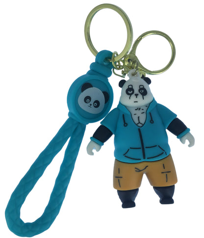 Ottavo Cute Cartoon 3D Silicone High -Quality PVC Material Keychain, Suitable for Boys and Girls(Spiderman Black Hoodi dori) (Panda in new Look 1)