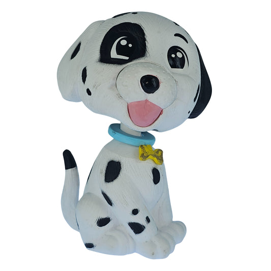 OTTAVO Dog Bobblehead, Dashboard Spring Doll Decoration, Cute Wobble Head Showpiece for Car, Office, Study Table, Black (Black and White)