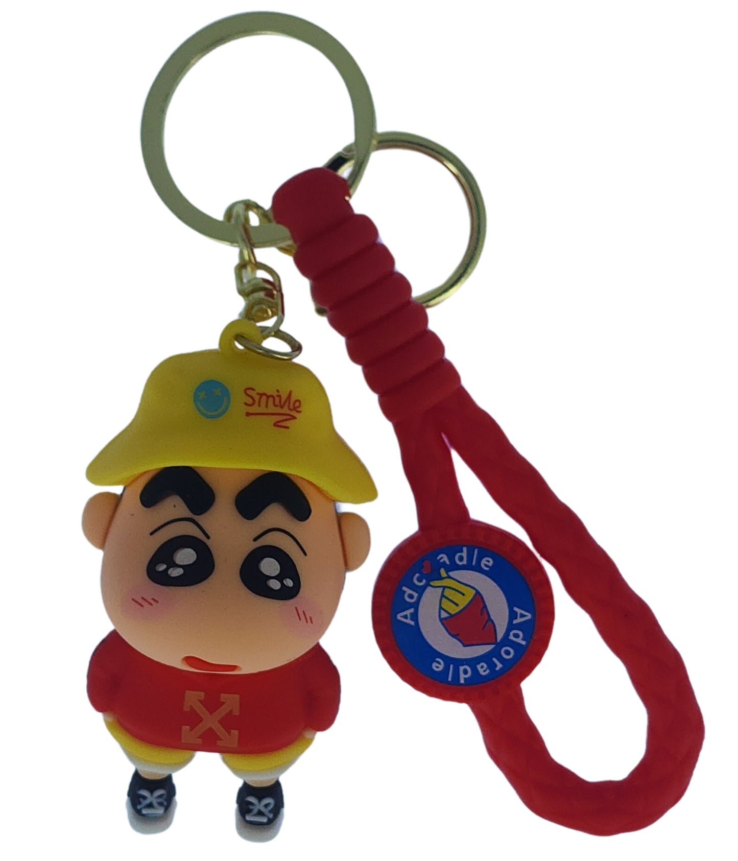 Ottavo Cute Cartoon 3D Silicone High -Quality PVC Material Keychain, Suitable for Boys and Girls(Spiderman Black Hoodi dori) (Sinchan Dori 4)